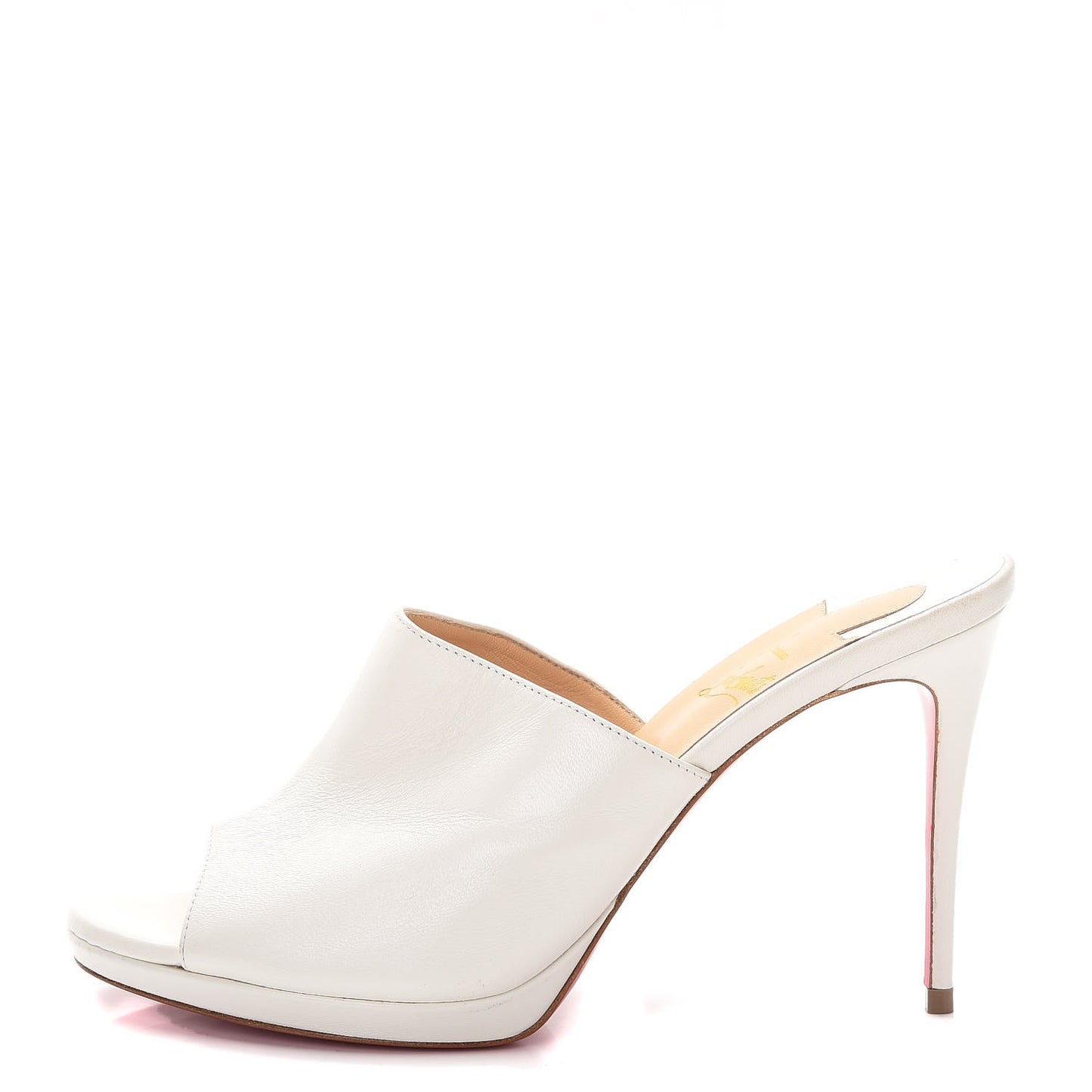 Nappa Pigamule 100 Slide Sandals 38 White