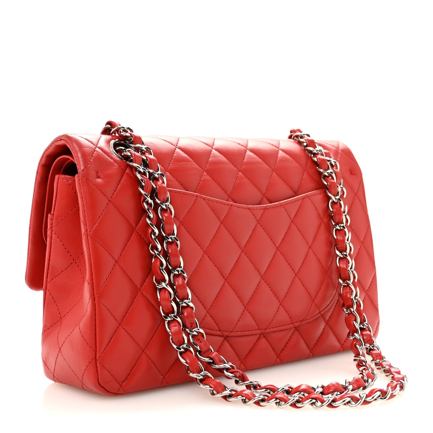 Chanel Lambskin Quilted Medium Double Flap Red 3 of 14