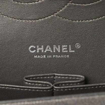 Chanel Iridescent Caviar Quilted Jumbo Double Flap Dark Silver 6 of 9