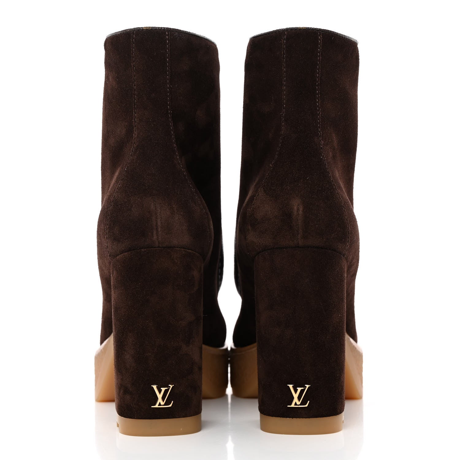 Louis Vuitton Suede Monogram Ankle Boots 40 5 of 16