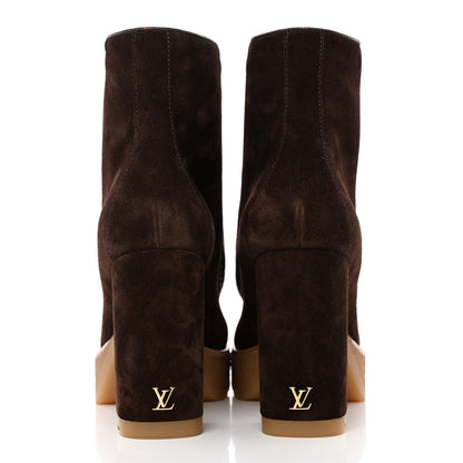 Louis Vuitton Suede Monogram Ankle Boots 40 5 of 16