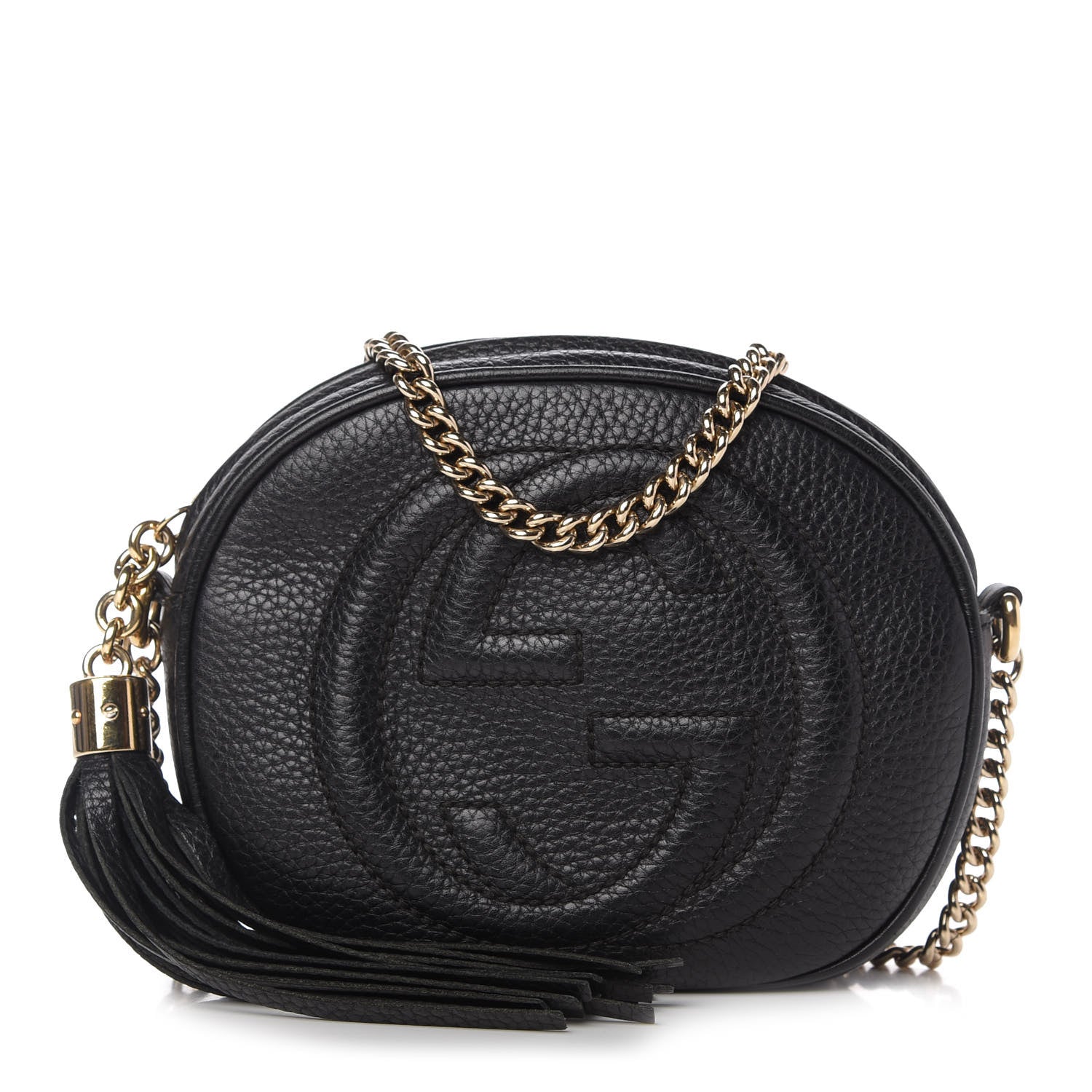 Gucci Pebbled Calfskin Mini Soho Chain Bag Black 1 of 10