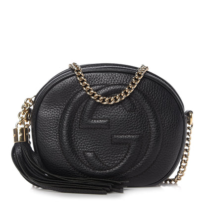 Gucci Pebbled Calfskin Mini Soho Chain Bag Black 1 of 10