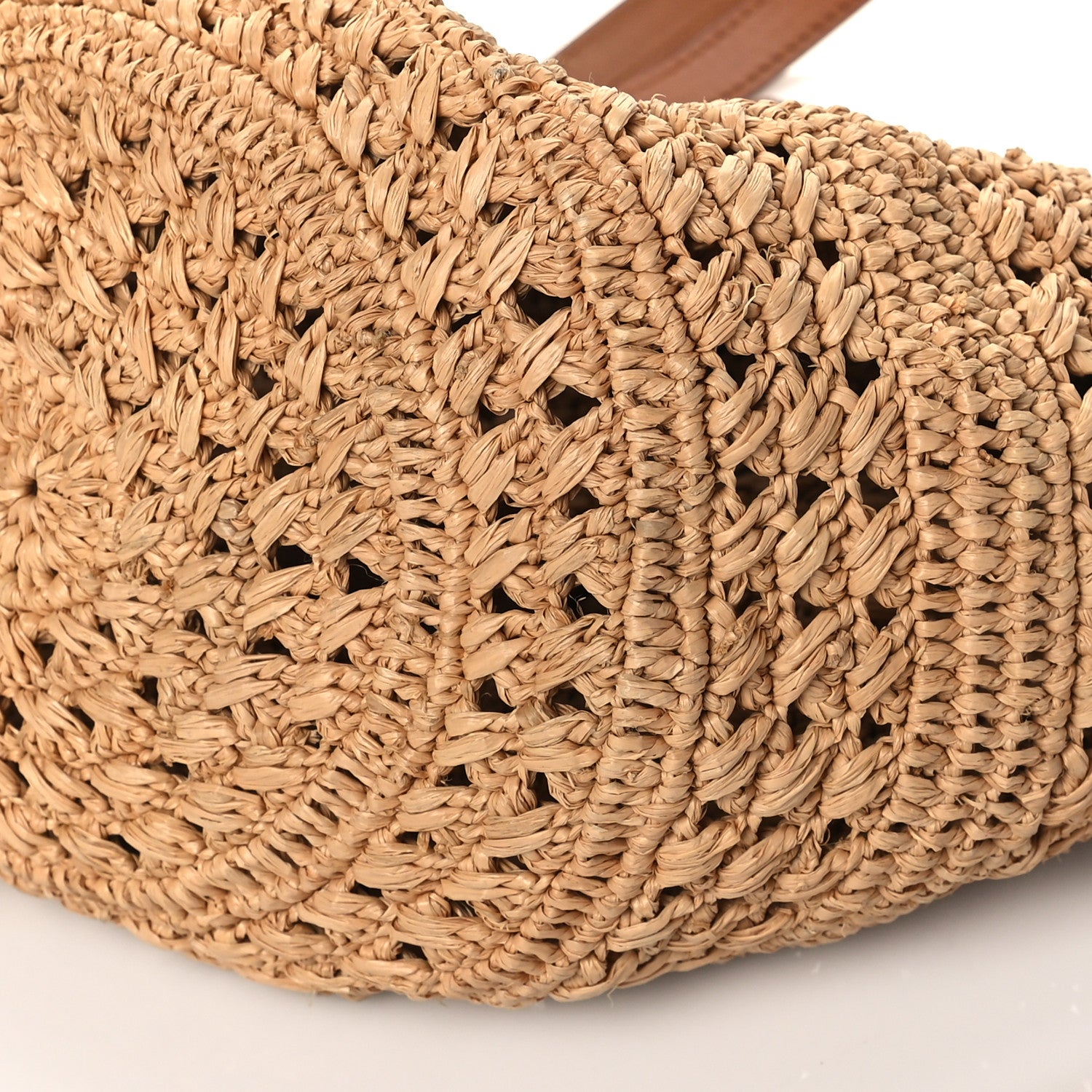 Saint Laurent Raffia Calfskin Small Panier Tote Naturel 9 of 9
