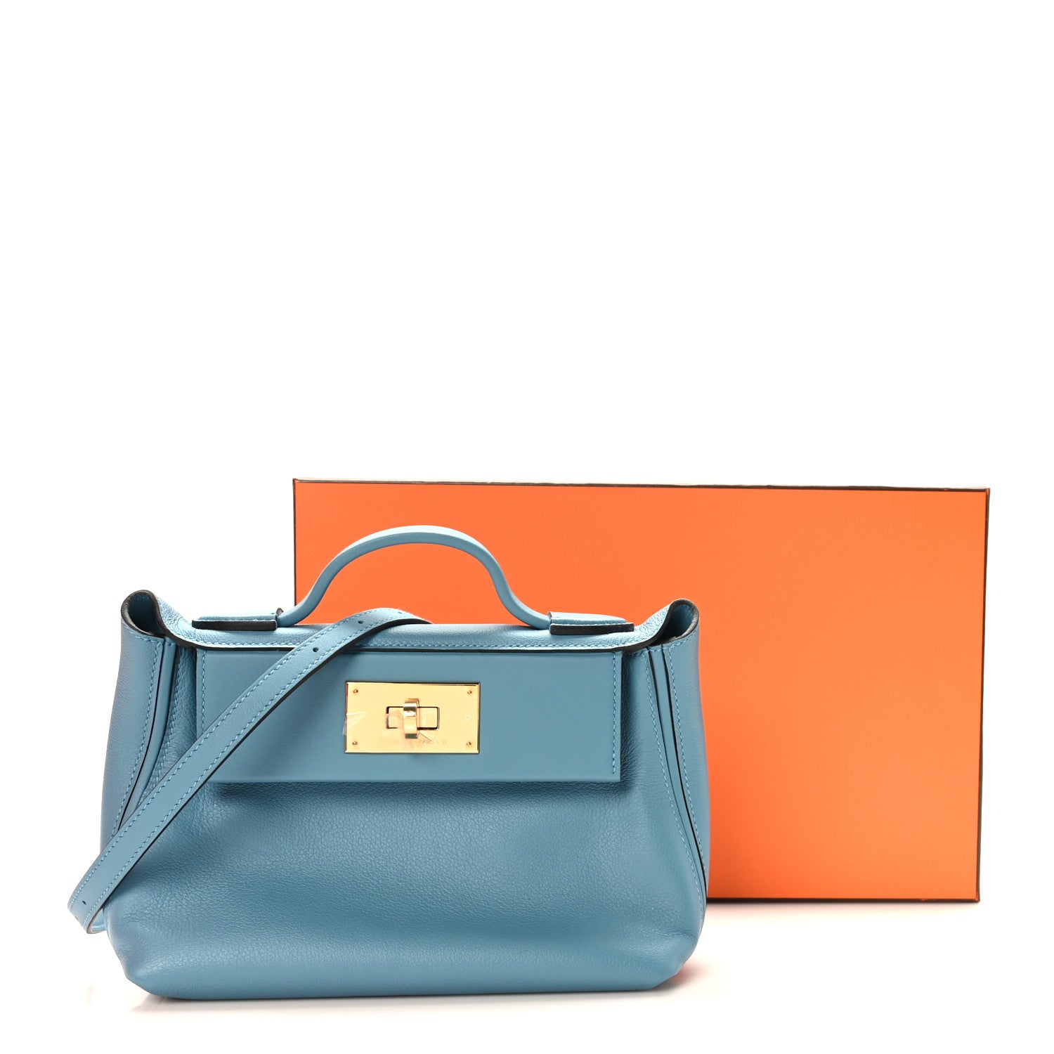 Hermes Evercolor Swift 21 24/24 New Blue Jean 3 of 10