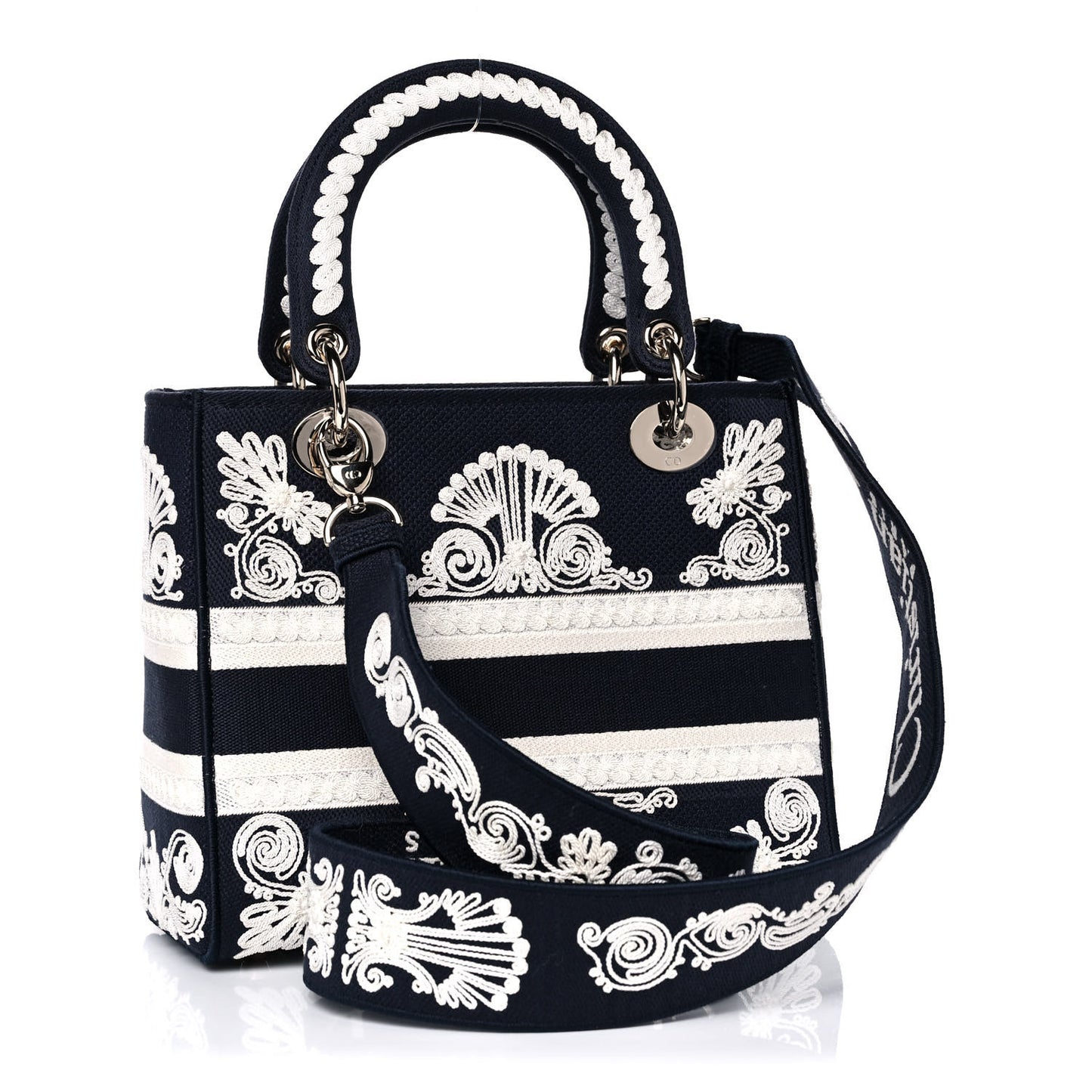 Embroidered Cornely Medium Lady D-Lite Blue White