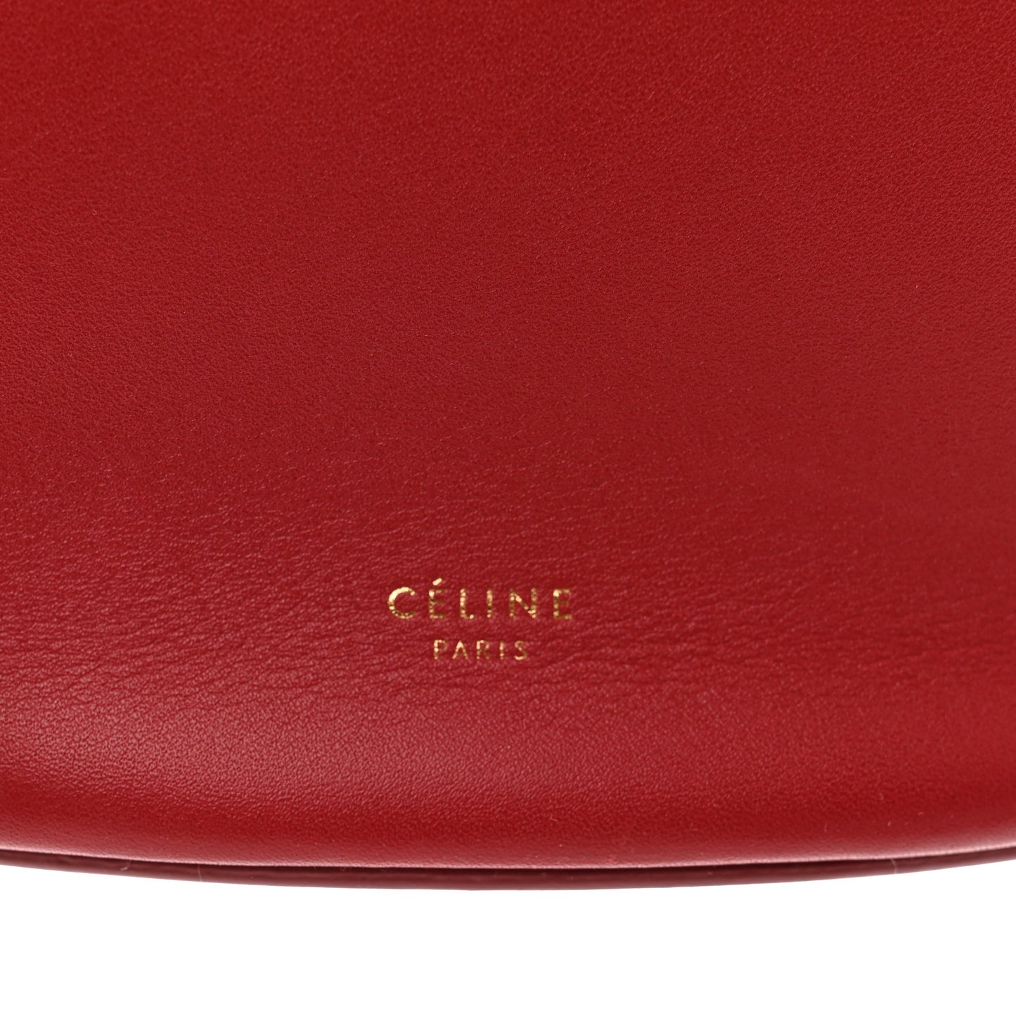 Smooth Calfskin Clasp Bucket Bag Red