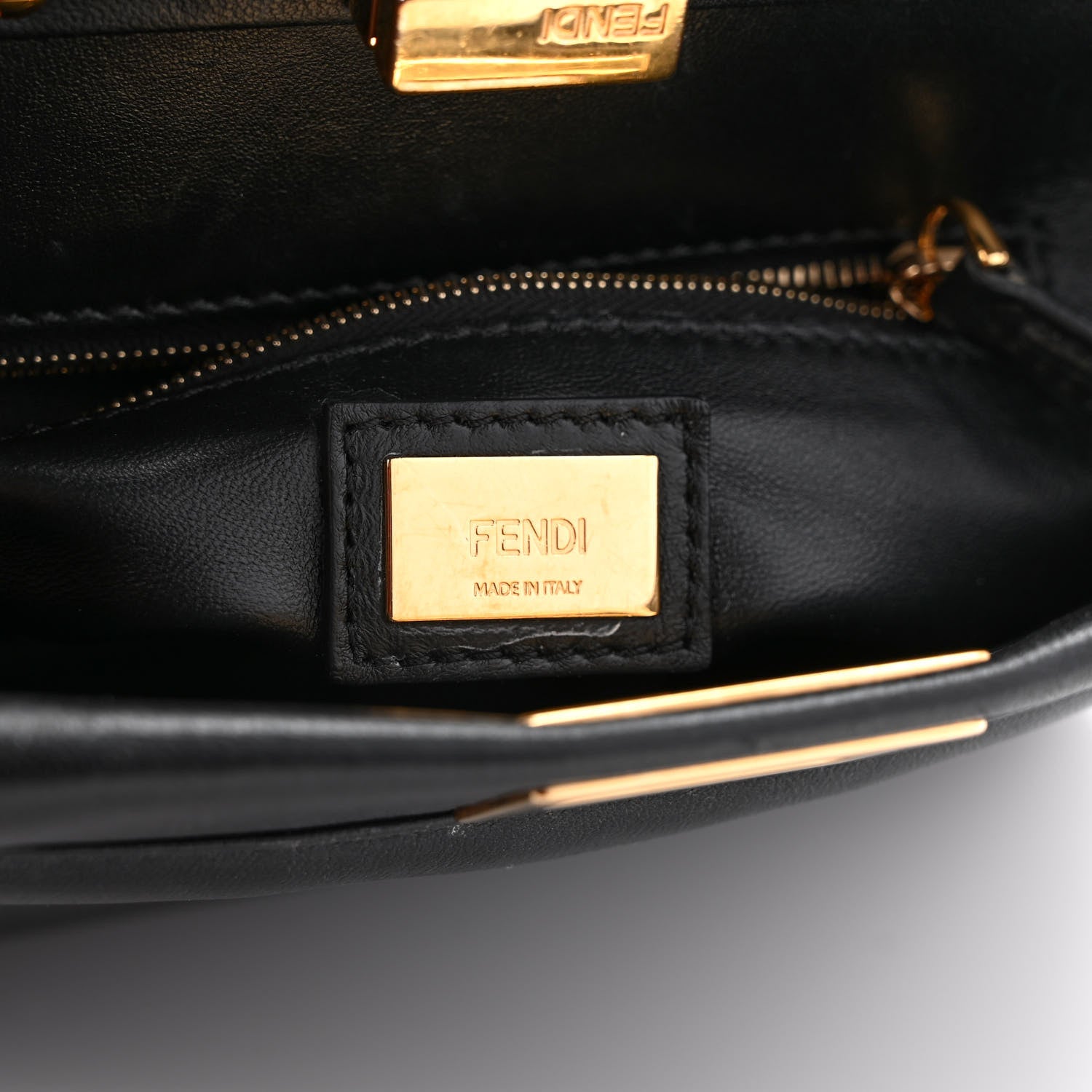 Fendi Nappa Mini Peekaboo Iconic Satchel Black 6 of 8