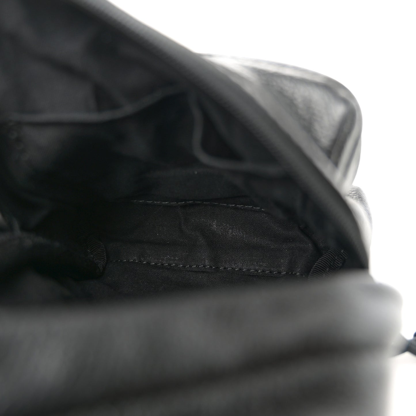 Grained Calfskin Mini Explorer Crossbody Backpack Black