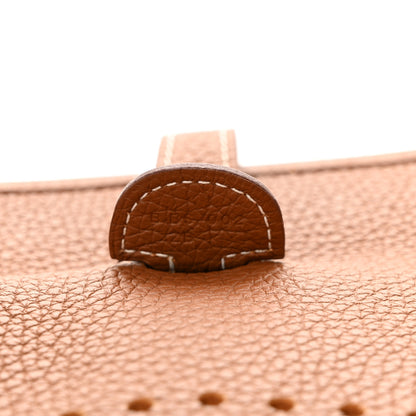 Hermes Taurillon Clemence Evelyne III PM Gold 7 of 12