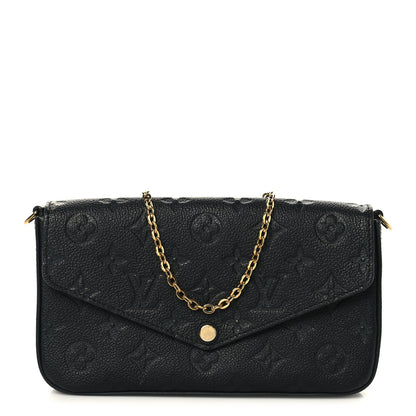 Louis Vuitton Empreinte Pochette Felicie Chain Wallet Black 1 of 9