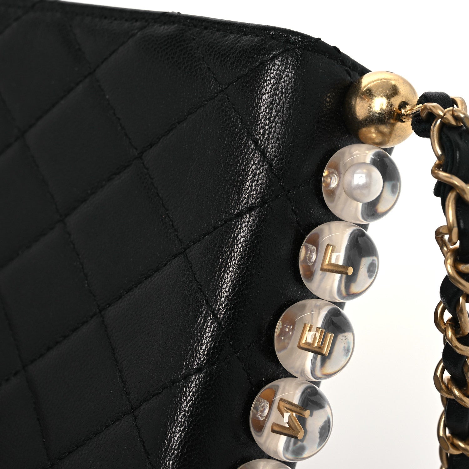 Chanel Lambskin Quilted Chic Pearls Flap Black 12 of 12