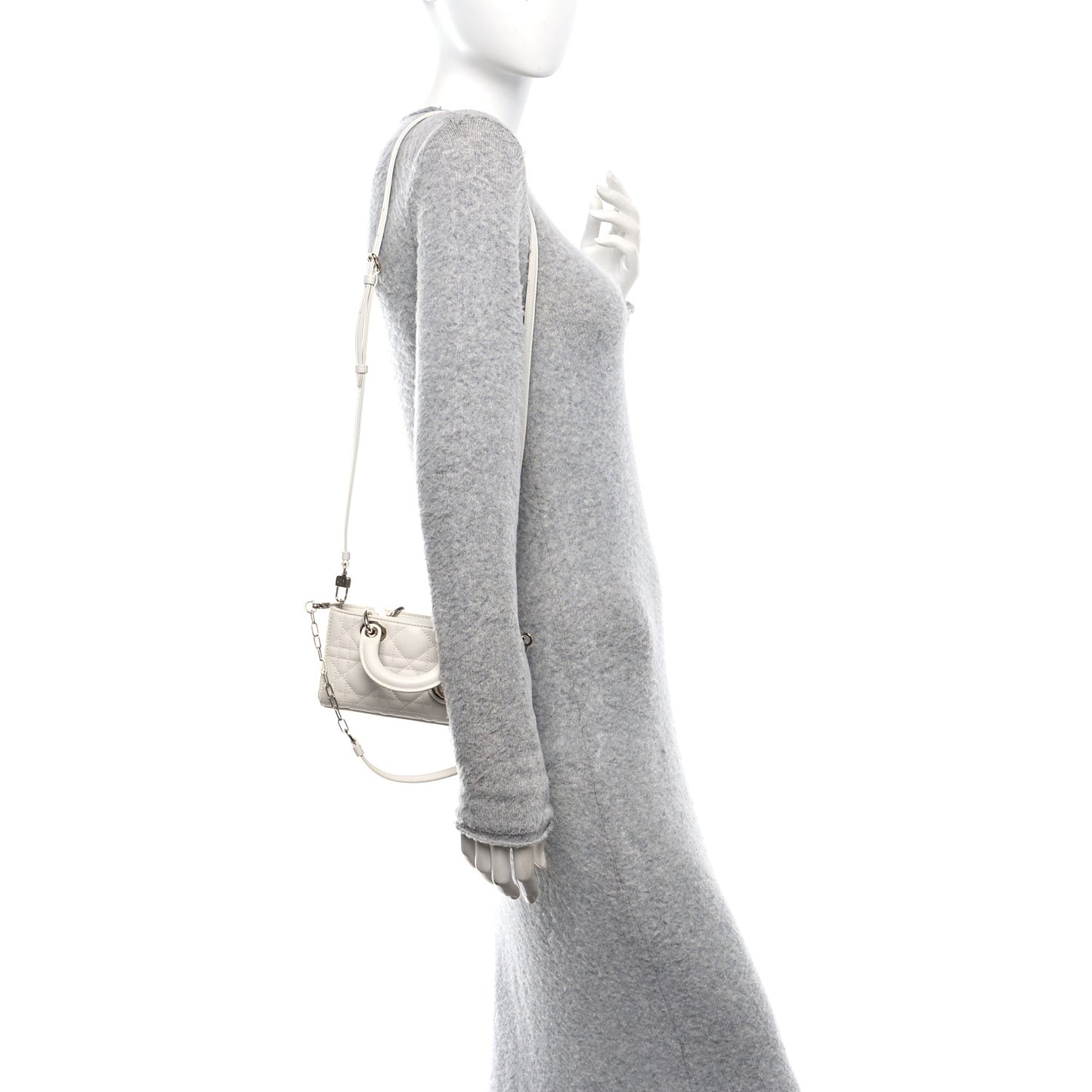 Lambskin Cannage Micro Lady D-Joy Latte