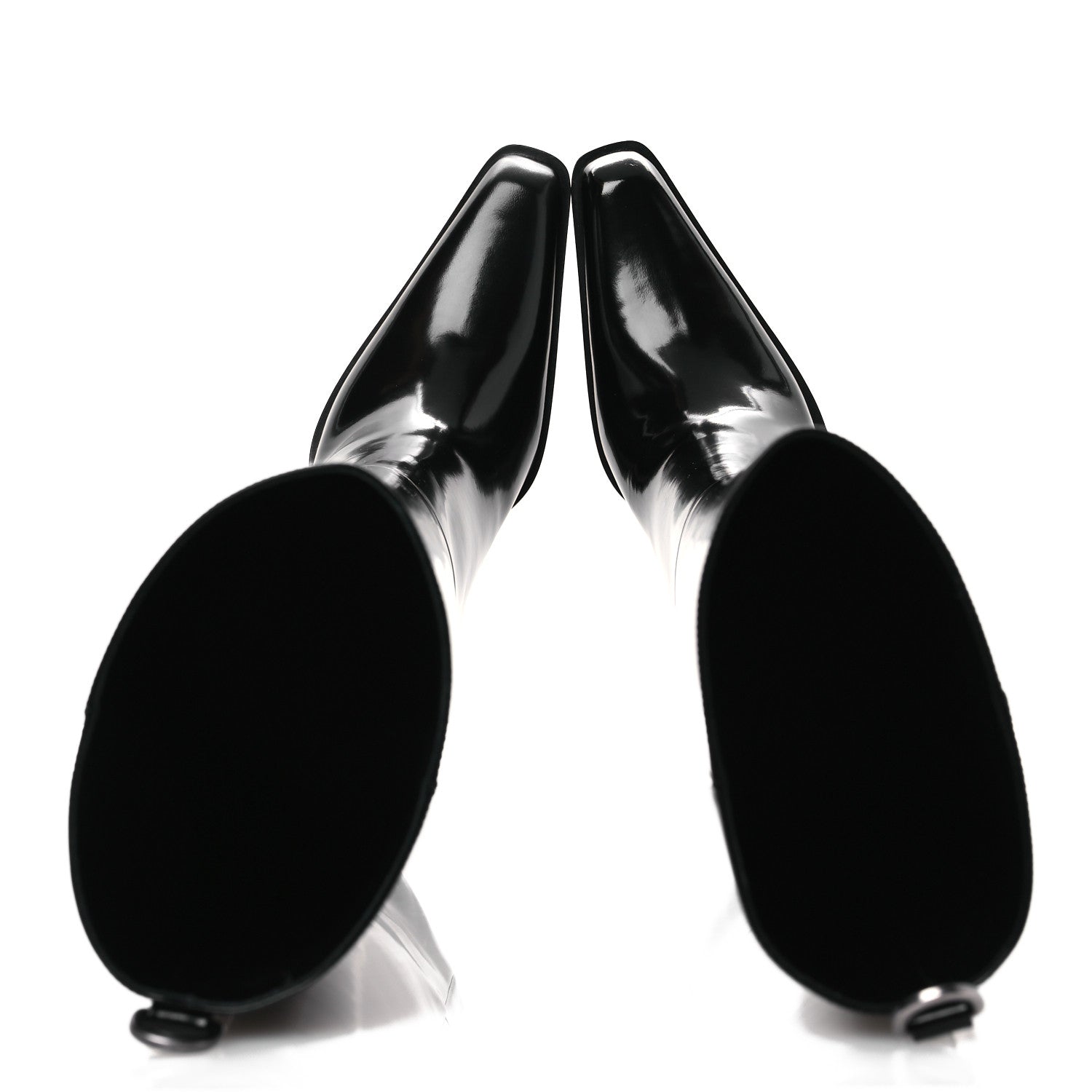 Saint Laurent Vitello Marilyn Nina 95 Knee High Boots 38 Black 2 of 11