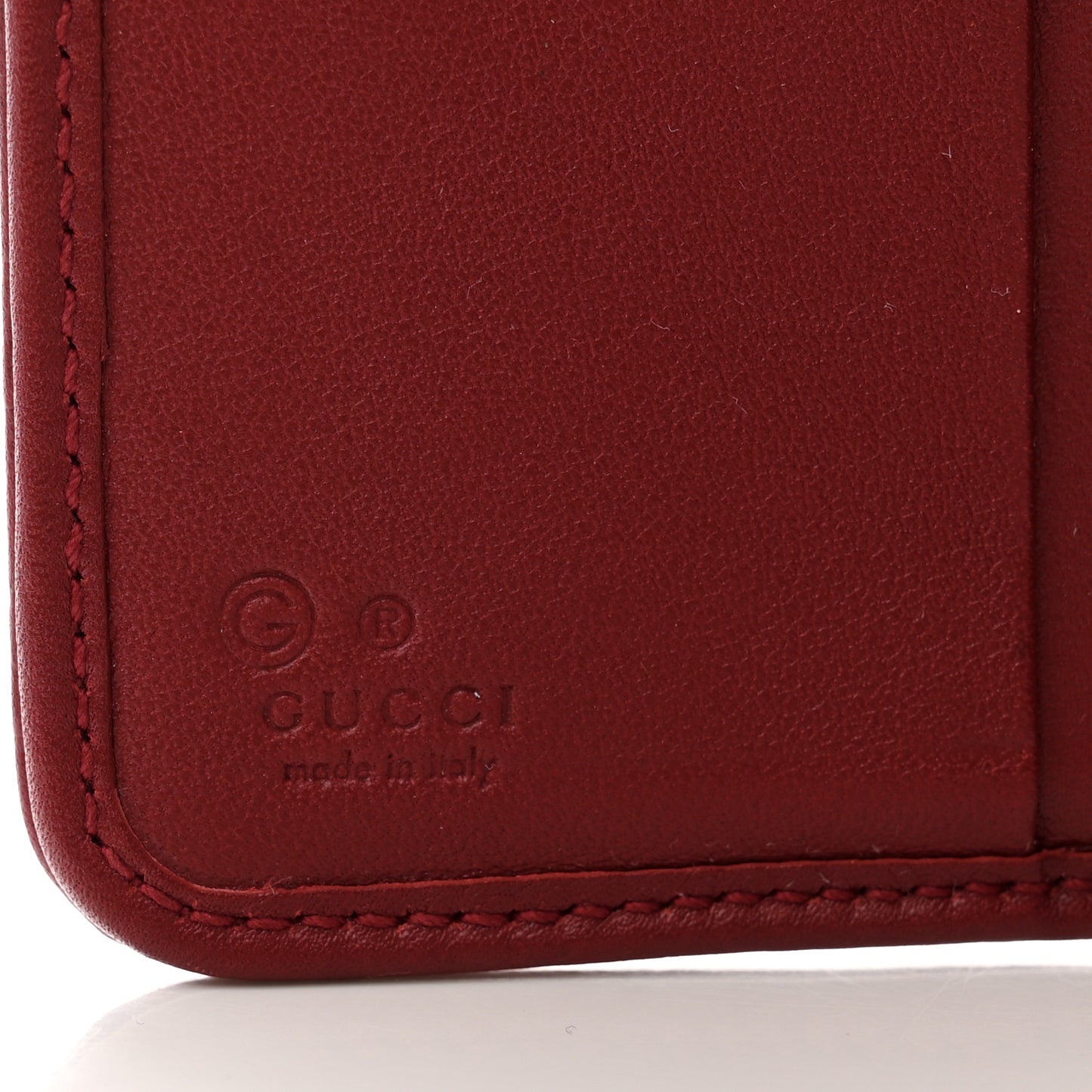 Soft Microguccissima Continental Zip Wallet Red