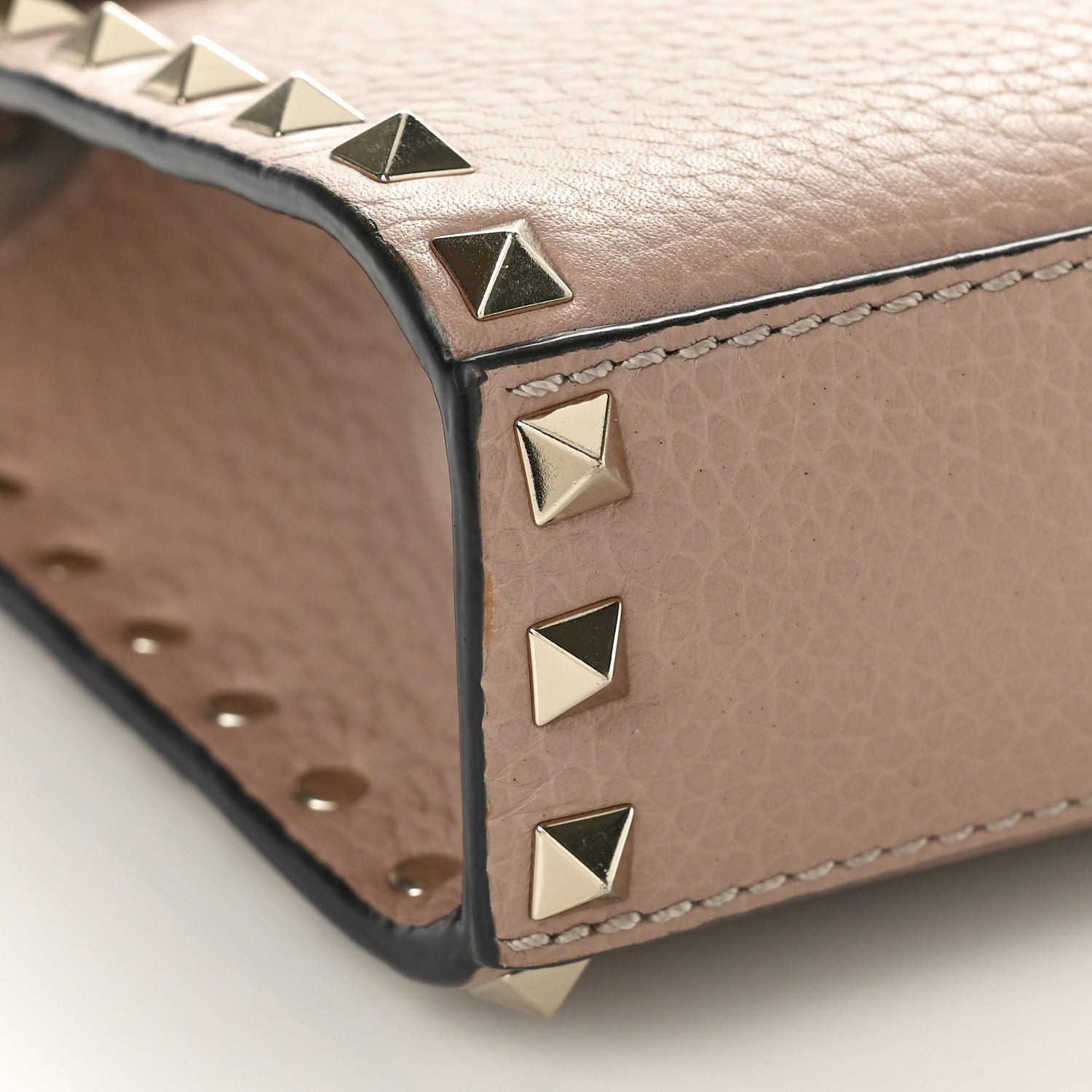 Valentino Garavani Pebbled Calfskin Medium Rockstud Flip Lock Crossbody Bag Poudre 8 of 10