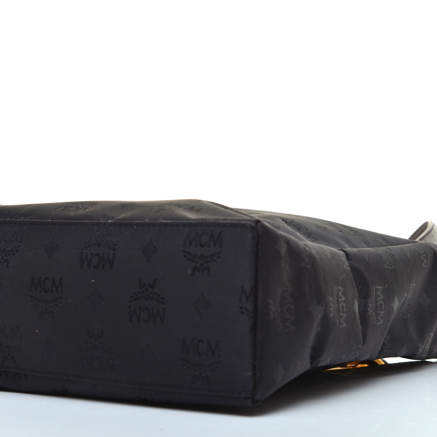 MCM Nylon Monogram Tote Black 8 of 8