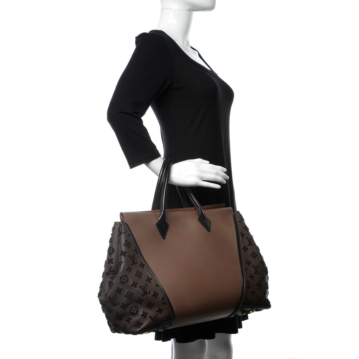 Louis Vuitton Cuir Orfevre Veau Cachemire Tote W GM Gris 2 of 17
