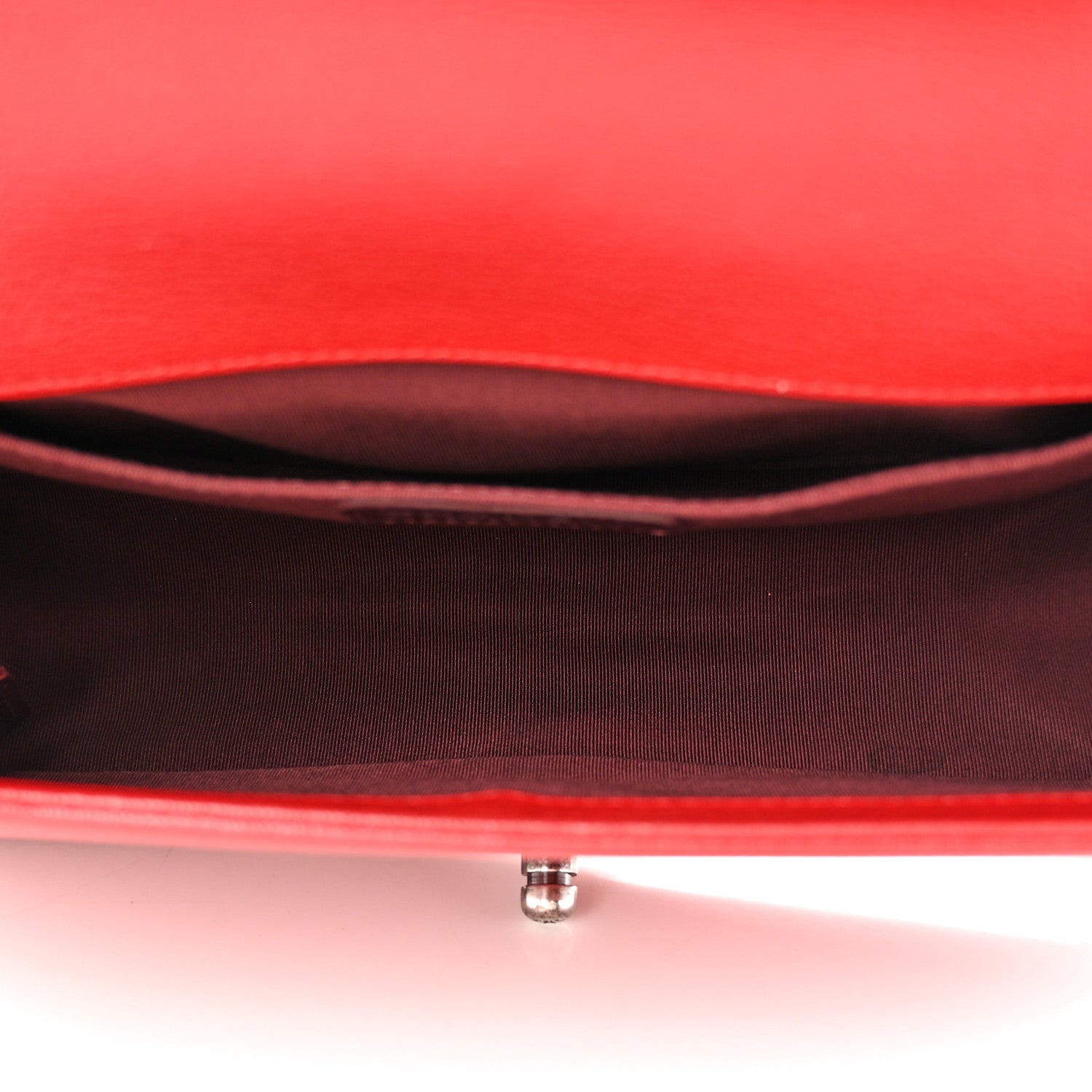 Chanel Goatskin Quilted Patent Medium Duo Boy Flap Red 5 of 14
