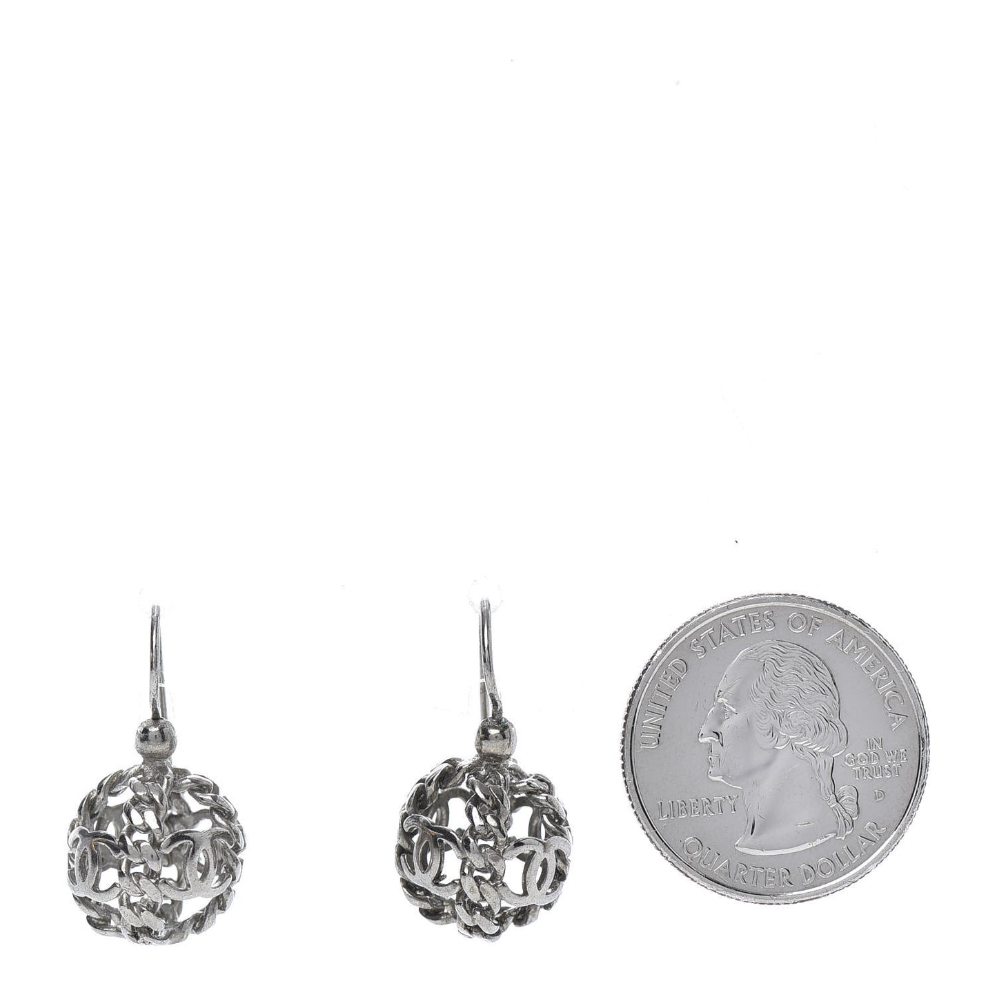 CC Round Earrings Silver
