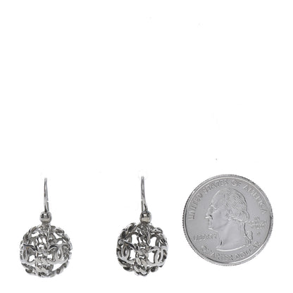 Chanel CC Round Earrings Silver 2 of 5