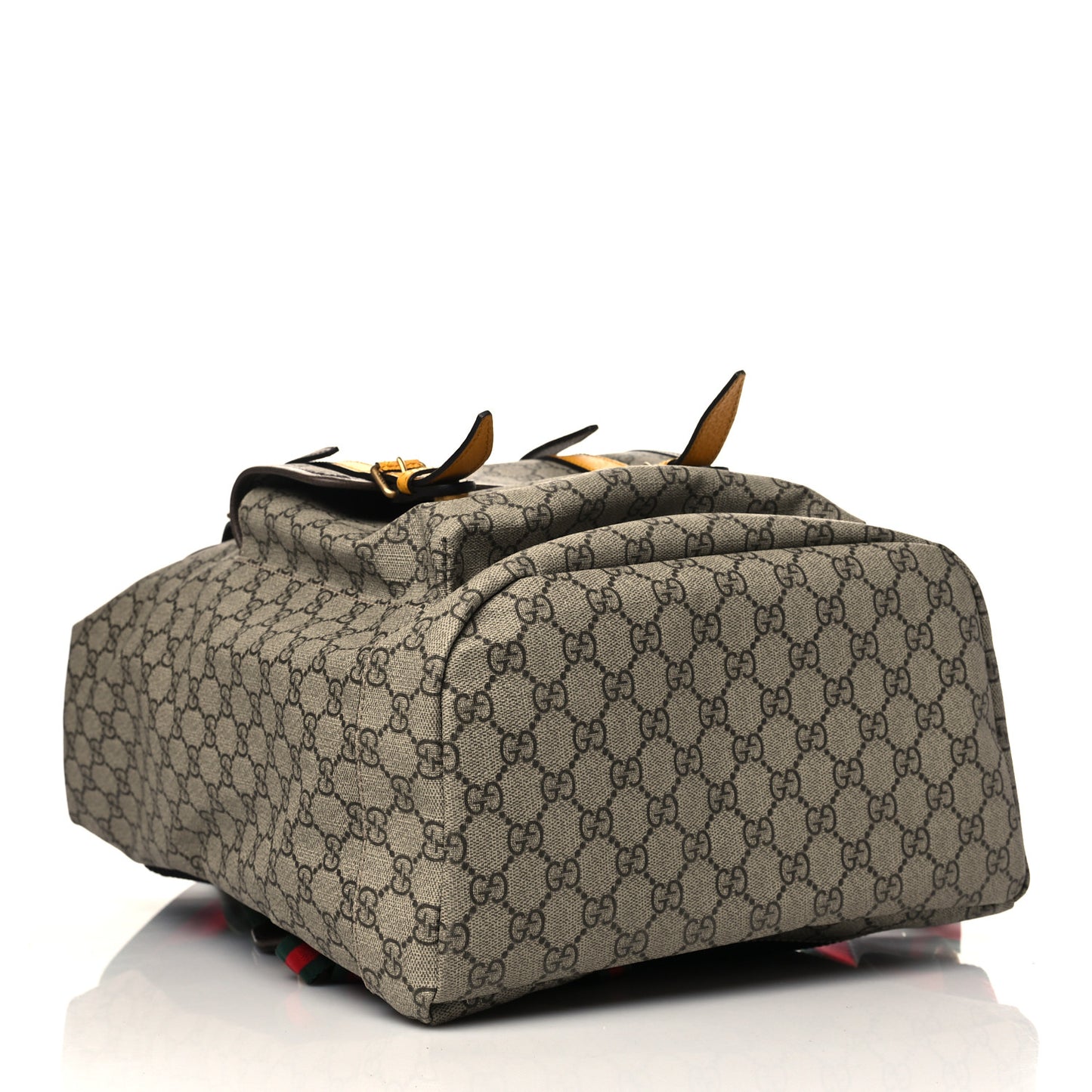 Soft GG Supreme Monogram Neo Vintage Double Buckle Backpack Beige New Acero Crop