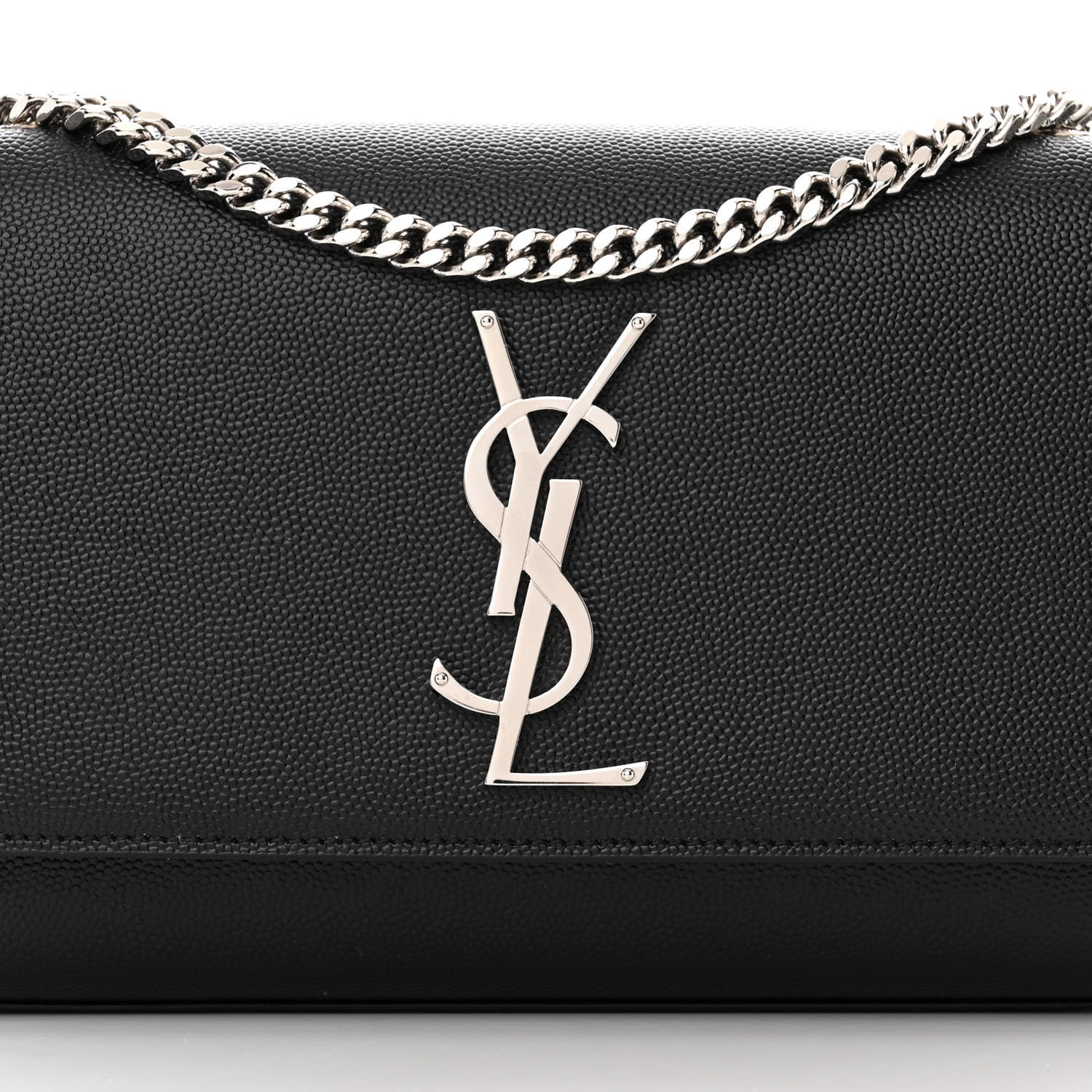 Saint Laurent Grain De Poudre Small Monogram Kate Satchel Black 8 of 11