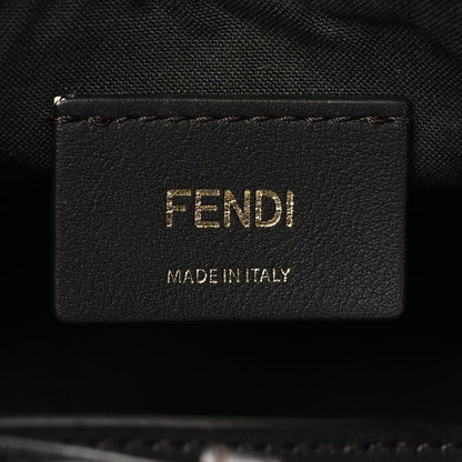 Fendi Fabric Jacquard Vitello Grace FF 1974 Small Fendigraphy Hobo Bag Tobacco Moro Ebano 6 of 11