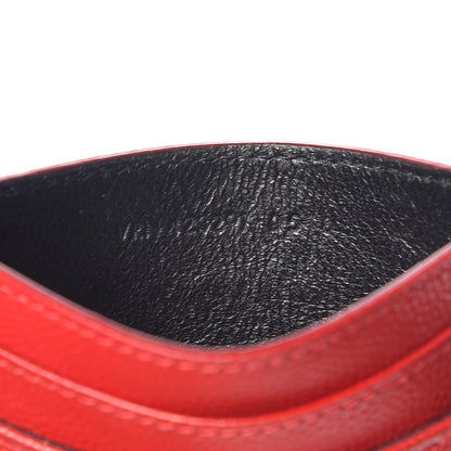 Saint Laurent Grain De Poudre Matelasse Chevron Monogram Credit Card Case New Red 7 of 10