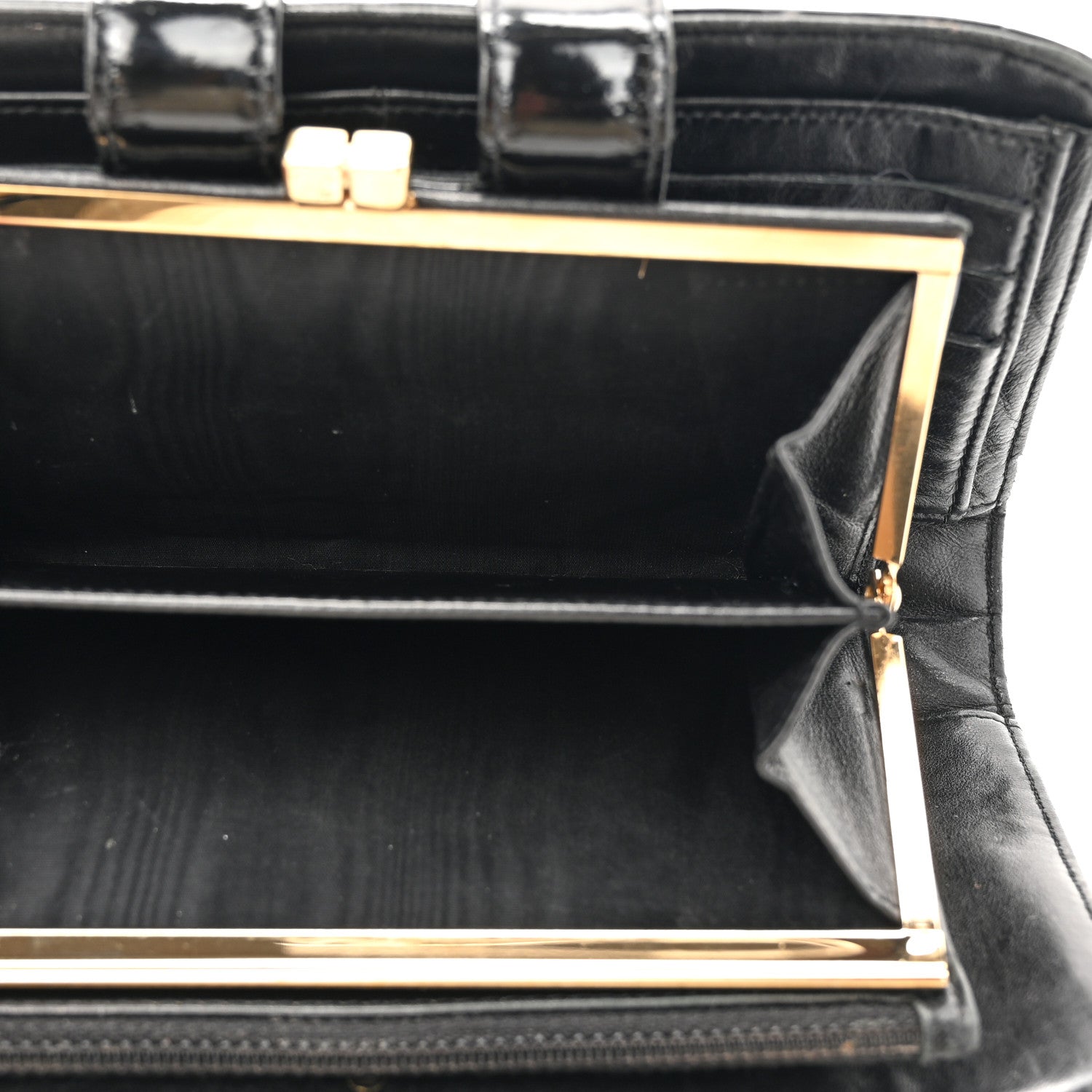 Chanel Patent Chocolate Bar Wristlet Wallet Black 6 of 16