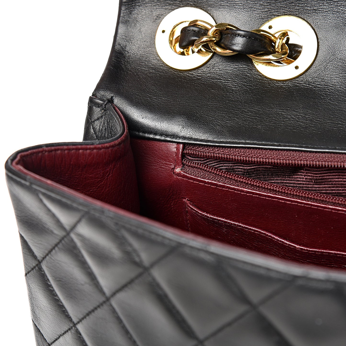 Lambskin Quilted XL Jumbo Single Flap Black