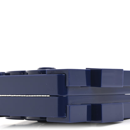 Chanel Plexiglass Boy Brick Lego Clutch Dark Blue 10 of 12