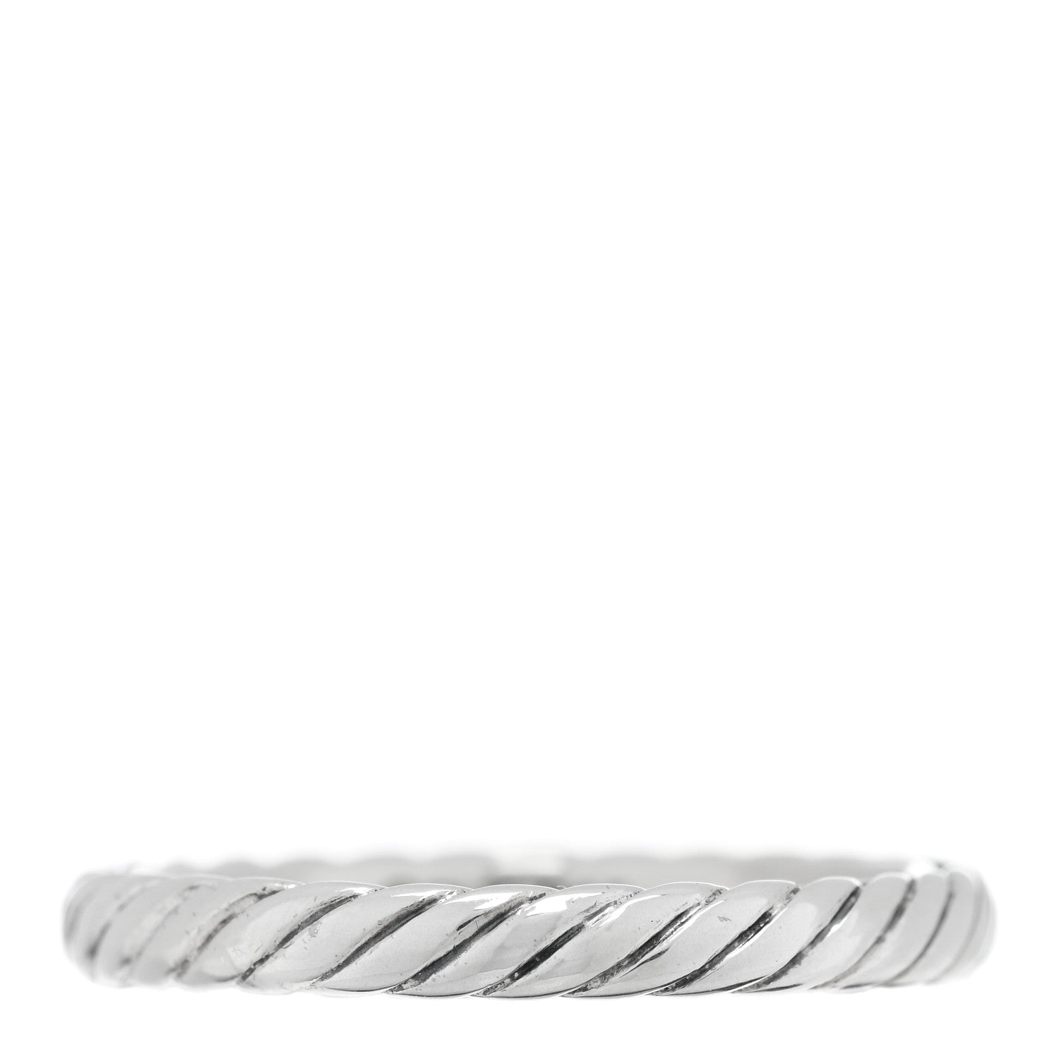 David Yurman Sterling Silver Cable Classics Band Ring 54 6.75 1 of 4