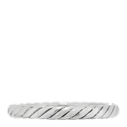 David Yurman Sterling Silver Cable Classics Band Ring 54 6.75 1 of 4