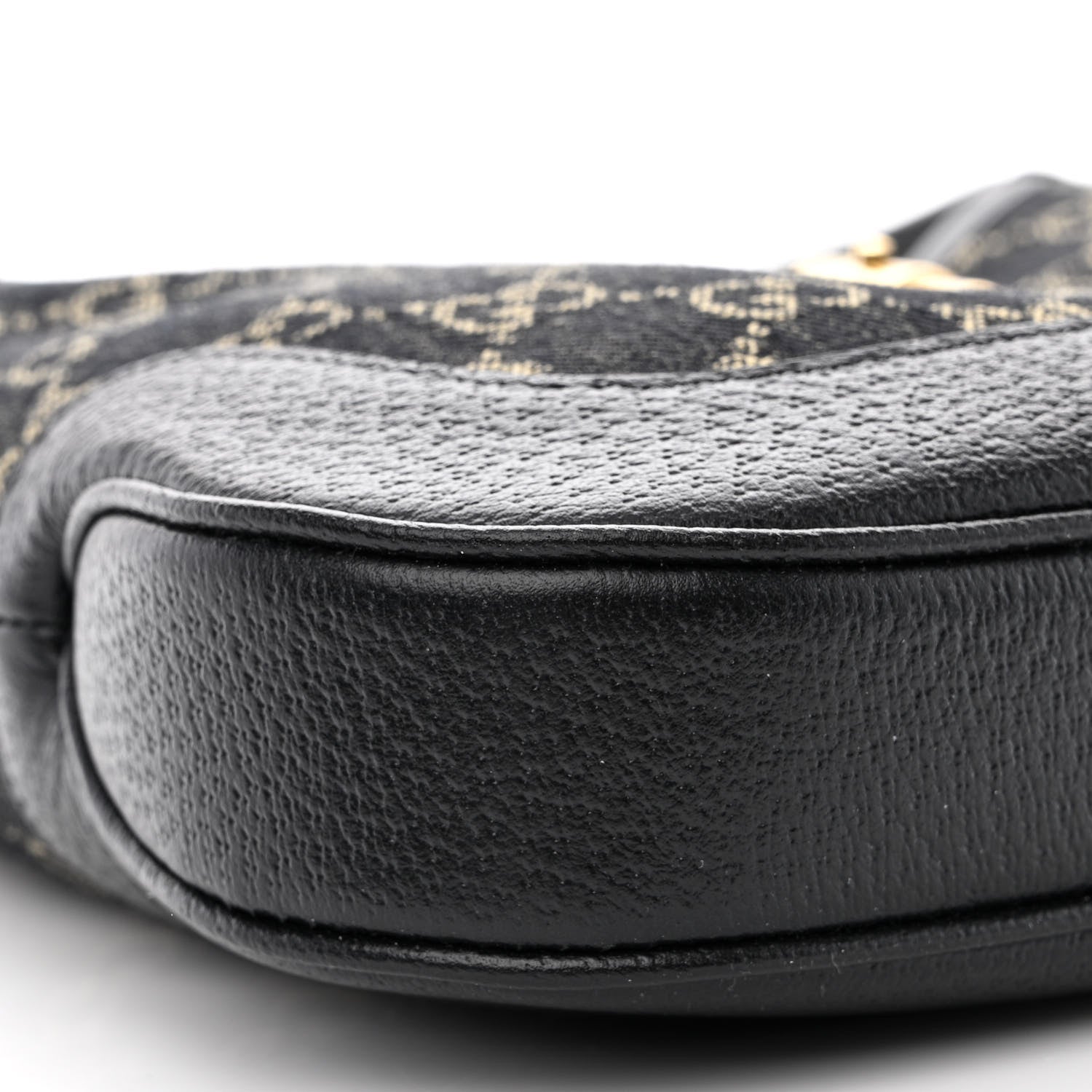 Gucci Jacquard Denim GG Monogram Small Jackie 1961 Hobo Black Ivory 9 of 11