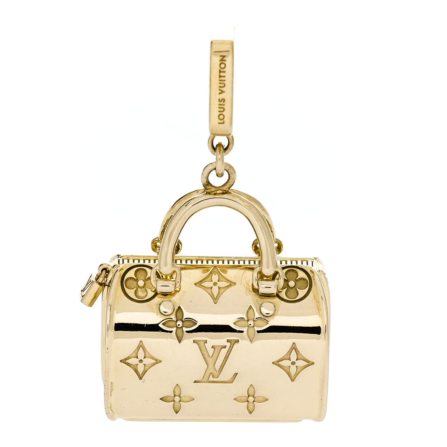 18K Yellow Gold Monogram Speedy Pendant Charm