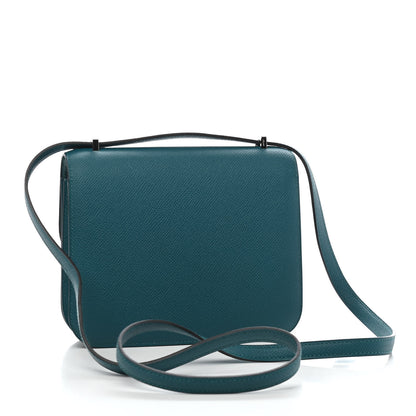 Hermes Epsom Enamel Constance 18 Vert Bosphore 3 of 9