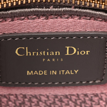 Christian Dior Canvas Toile De Jouy Embroidered Mini Lady D-Lite Gray Pink 6 of 10