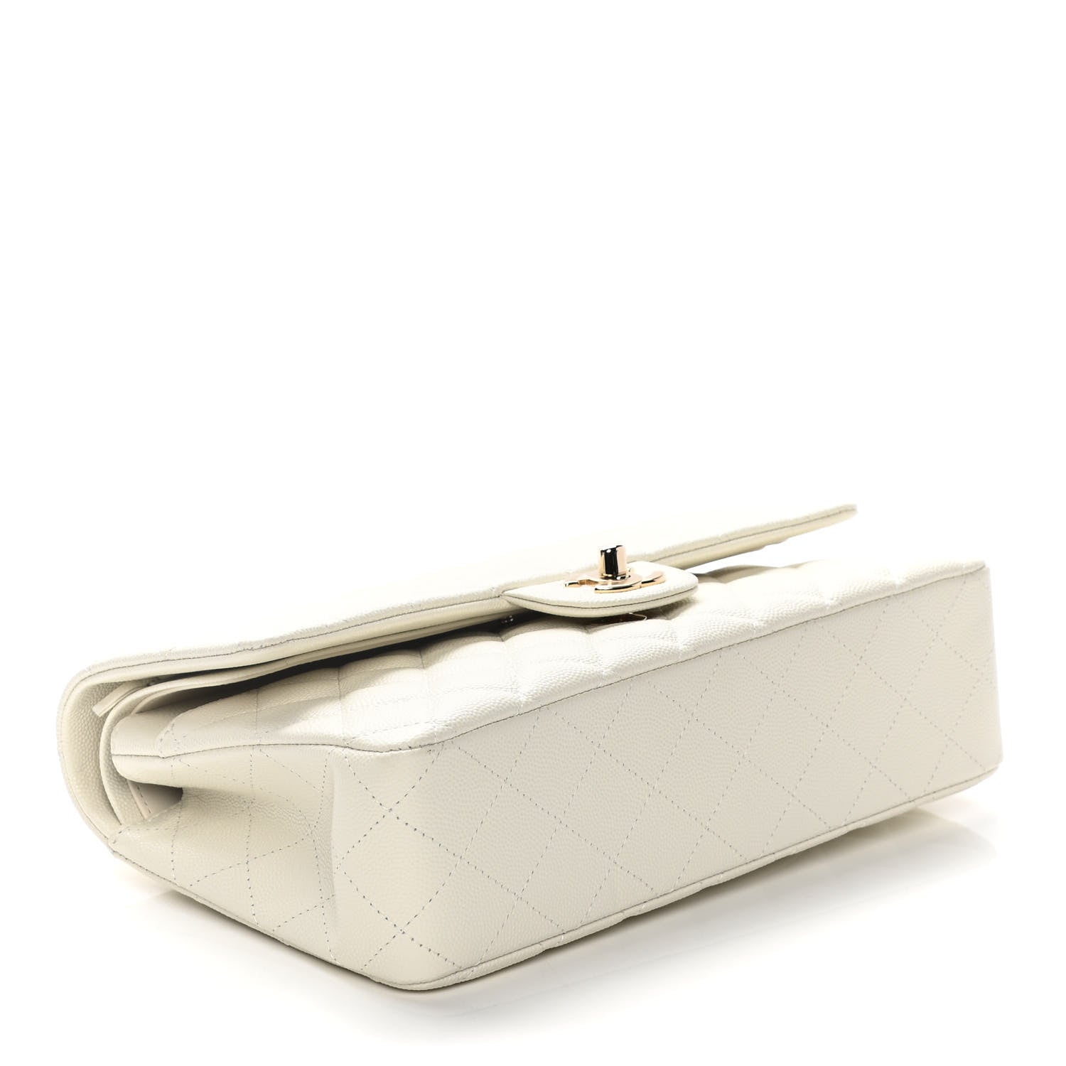 Chanel Caviar Quilted Medium Double Flap White 3 of 6