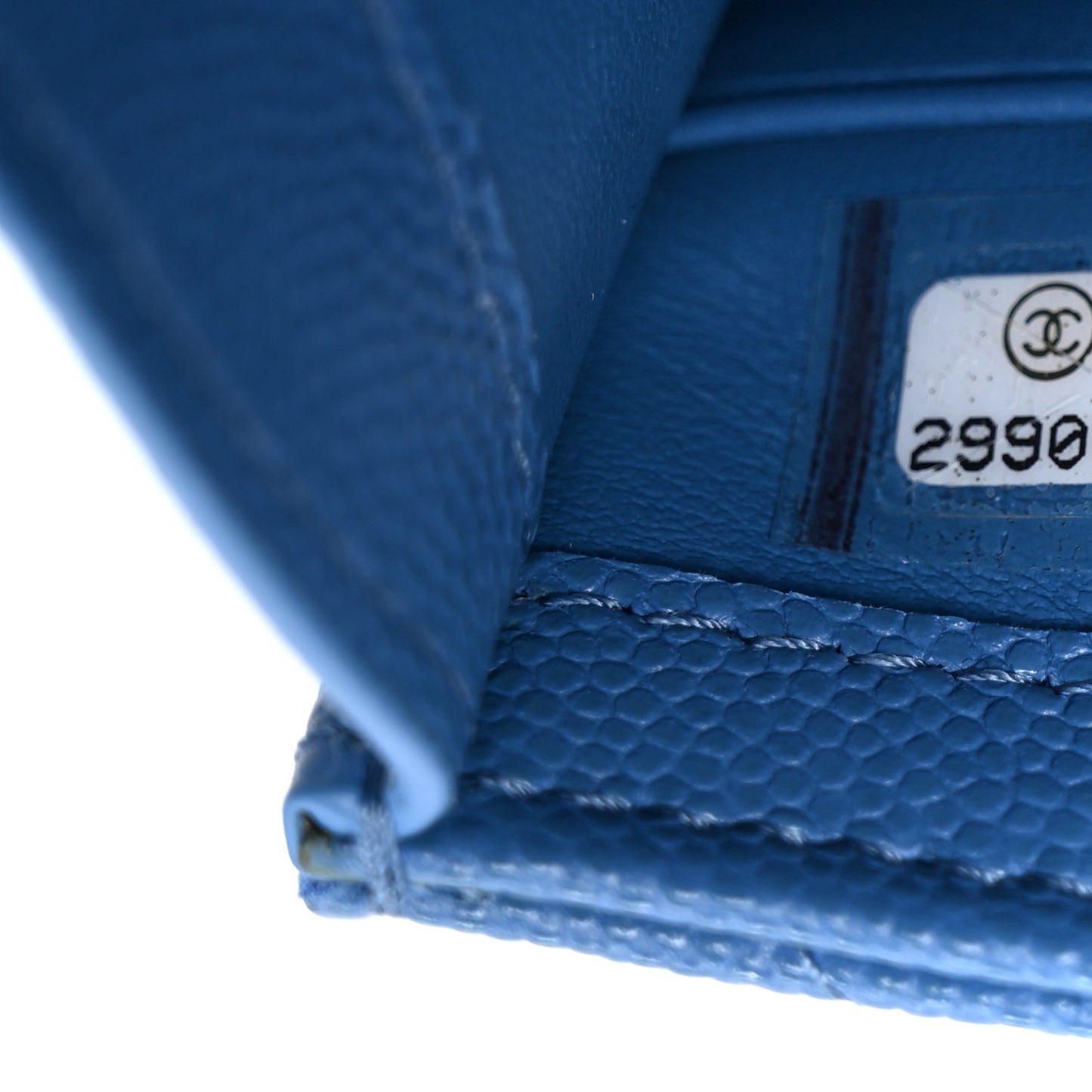 Caviar Quilted Classic Phone Holder Blue