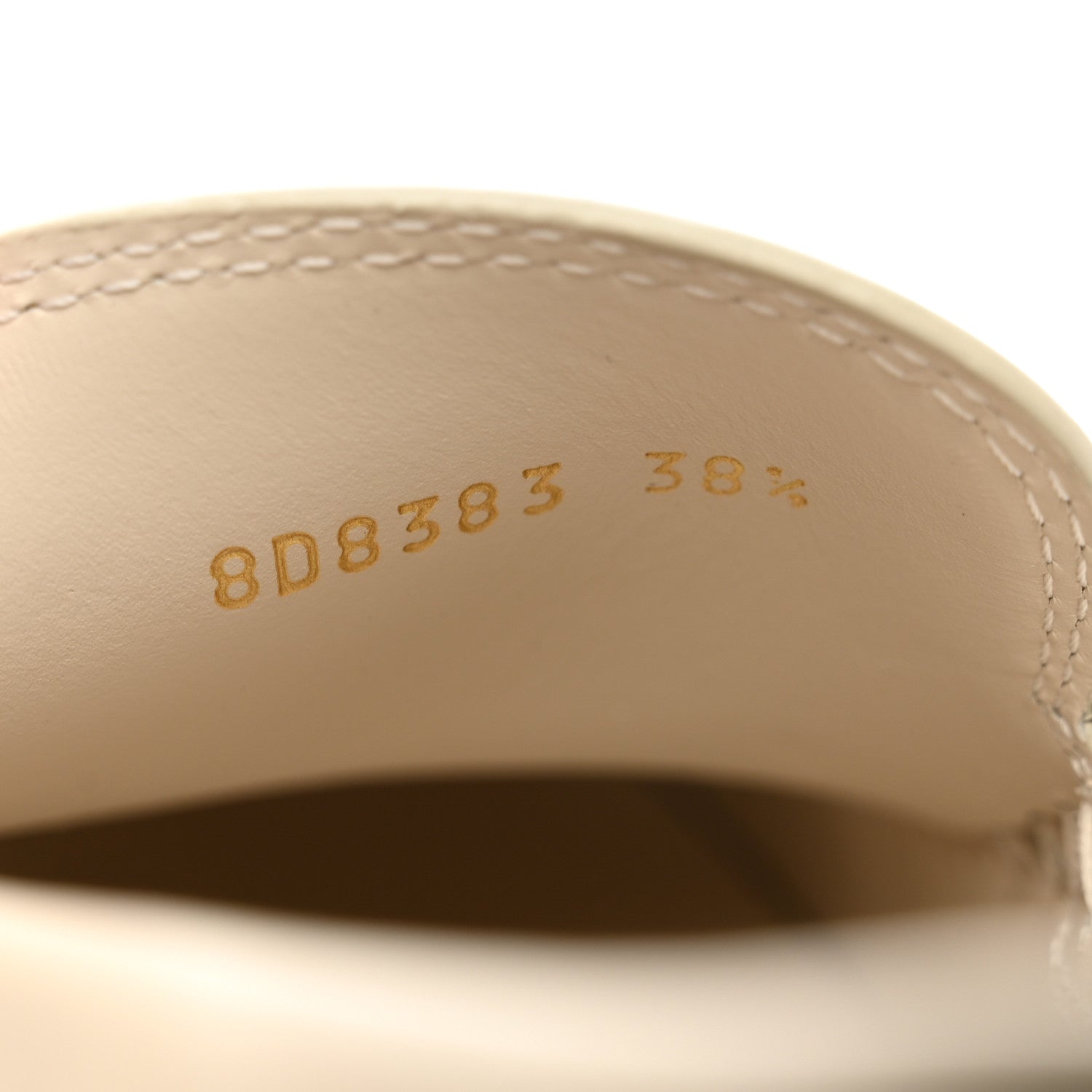Fendi Vitello Abrasivato Fendigraphy 50mm Loafers 38.5 Blanco Babe 8 of 9