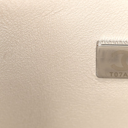 Chanel Metallic Goatskin Quilted Ombre Mini Rectangular Flap Grey Green 7 of 10