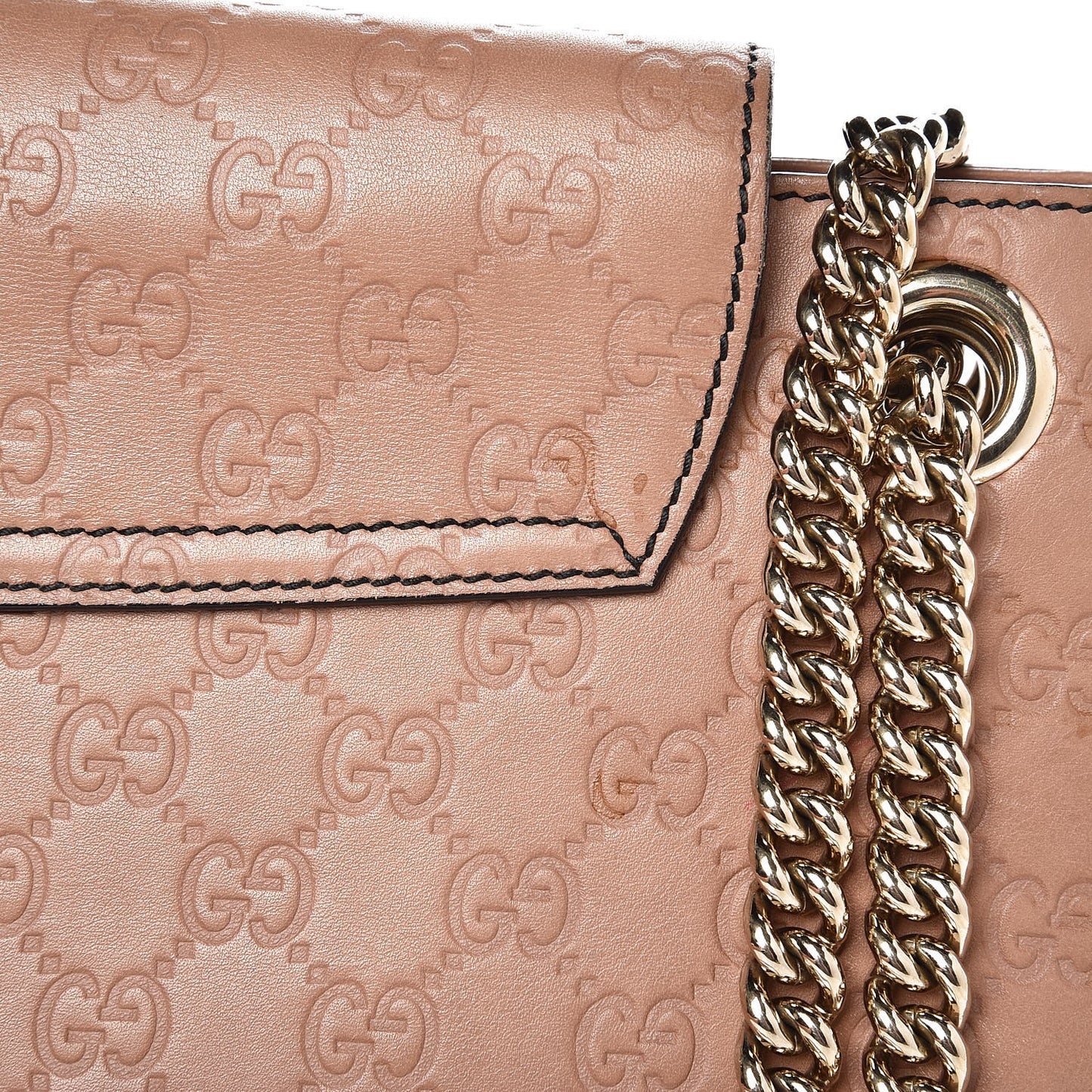 Guccissima Large Emily Chain Shoulder Bag Camelia