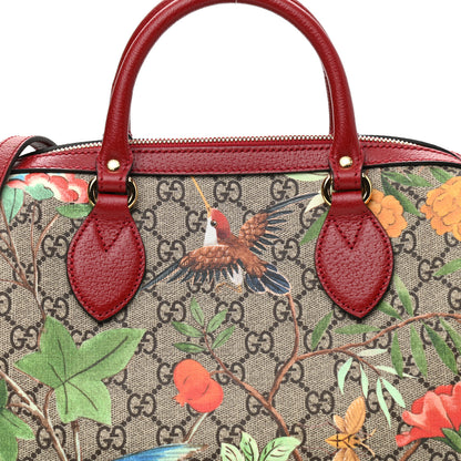 Gucci GG Supreme Monogram Tian Small Boston Beige Multicolor Red 8 of 10