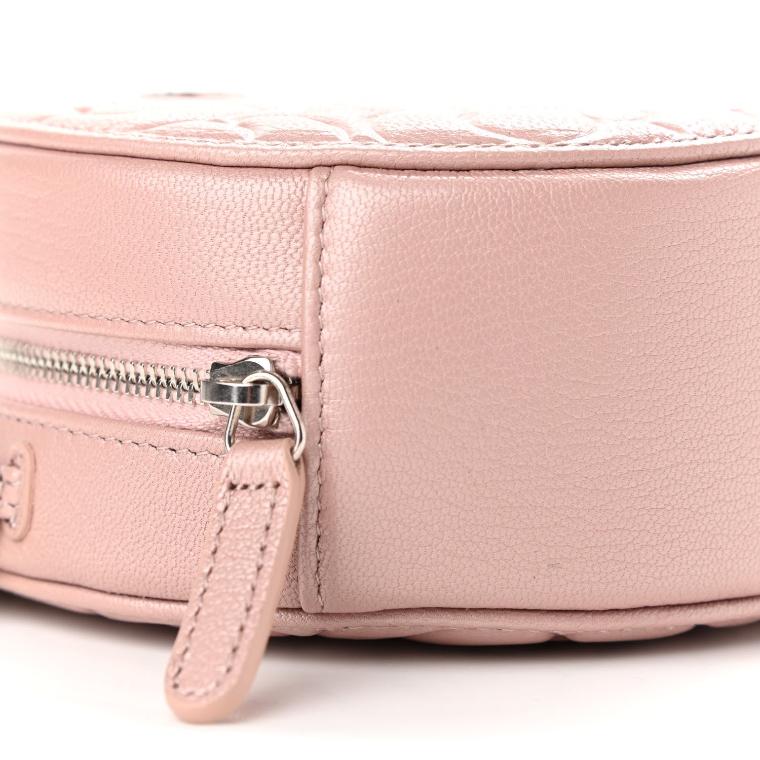 Chanel Goatskin Camellia Quilted Round Clutch With Chain Light Pink 8 of 10