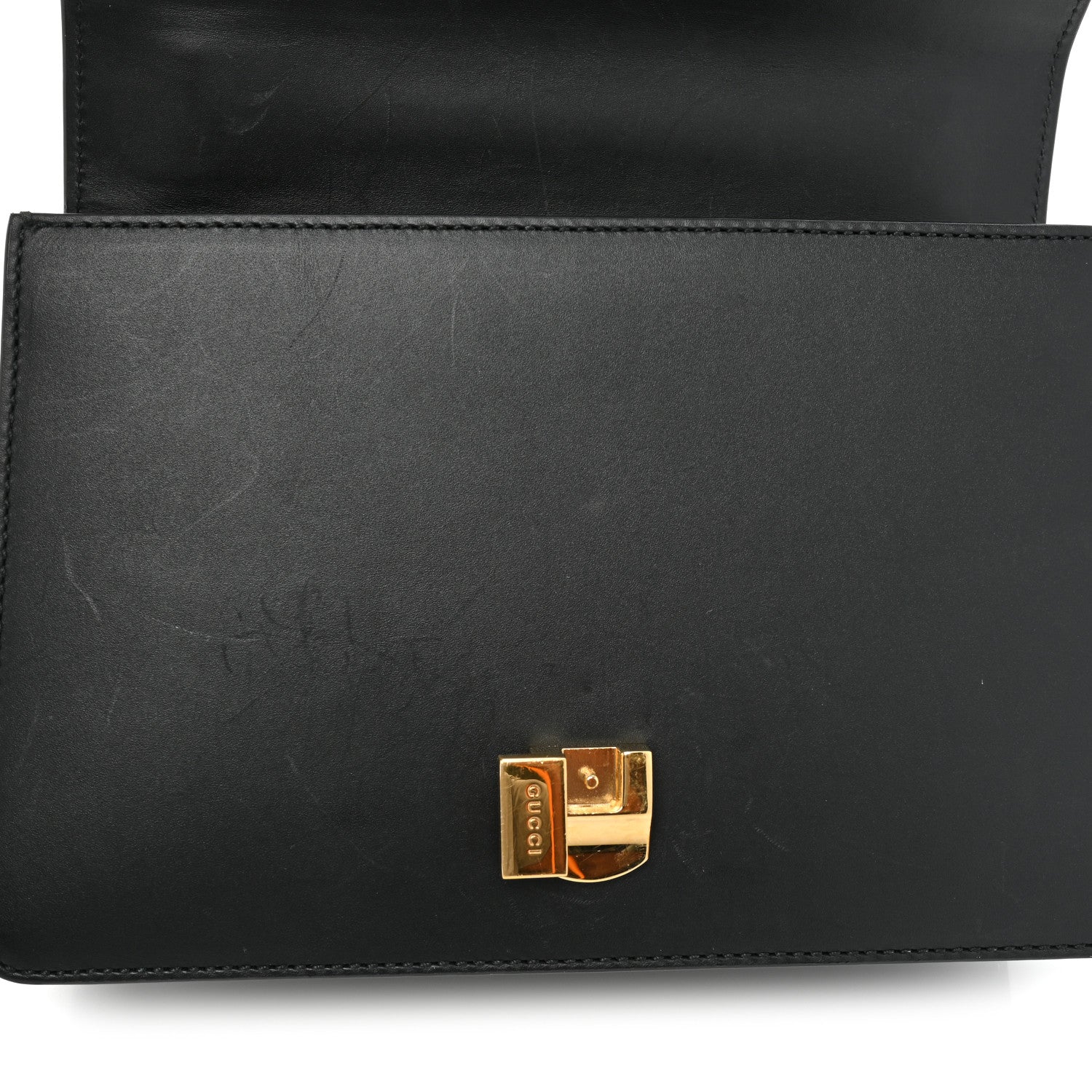 Gucci Calfskin Small Sylvie Shoulder Bag Black 12 of 14