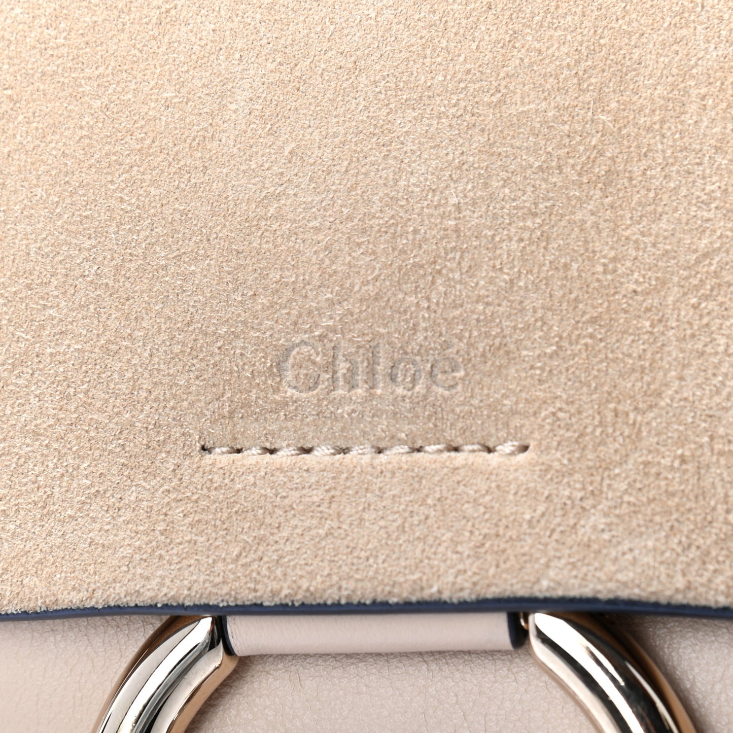 Calfskin Suede Medium Faye Shoulder Bag Motty Grey