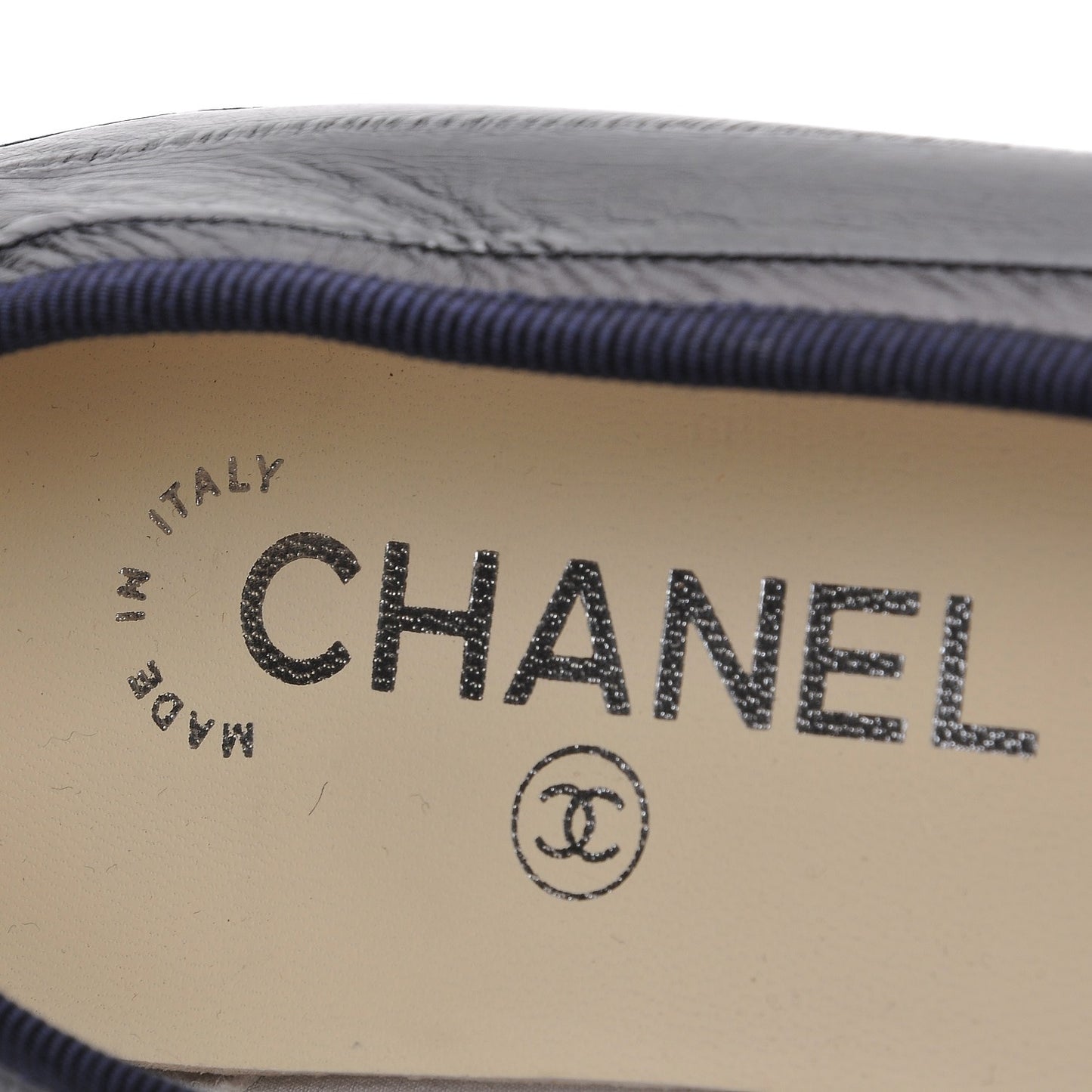 Eel Cap Toe Ballerina Flats 38 Black Beige