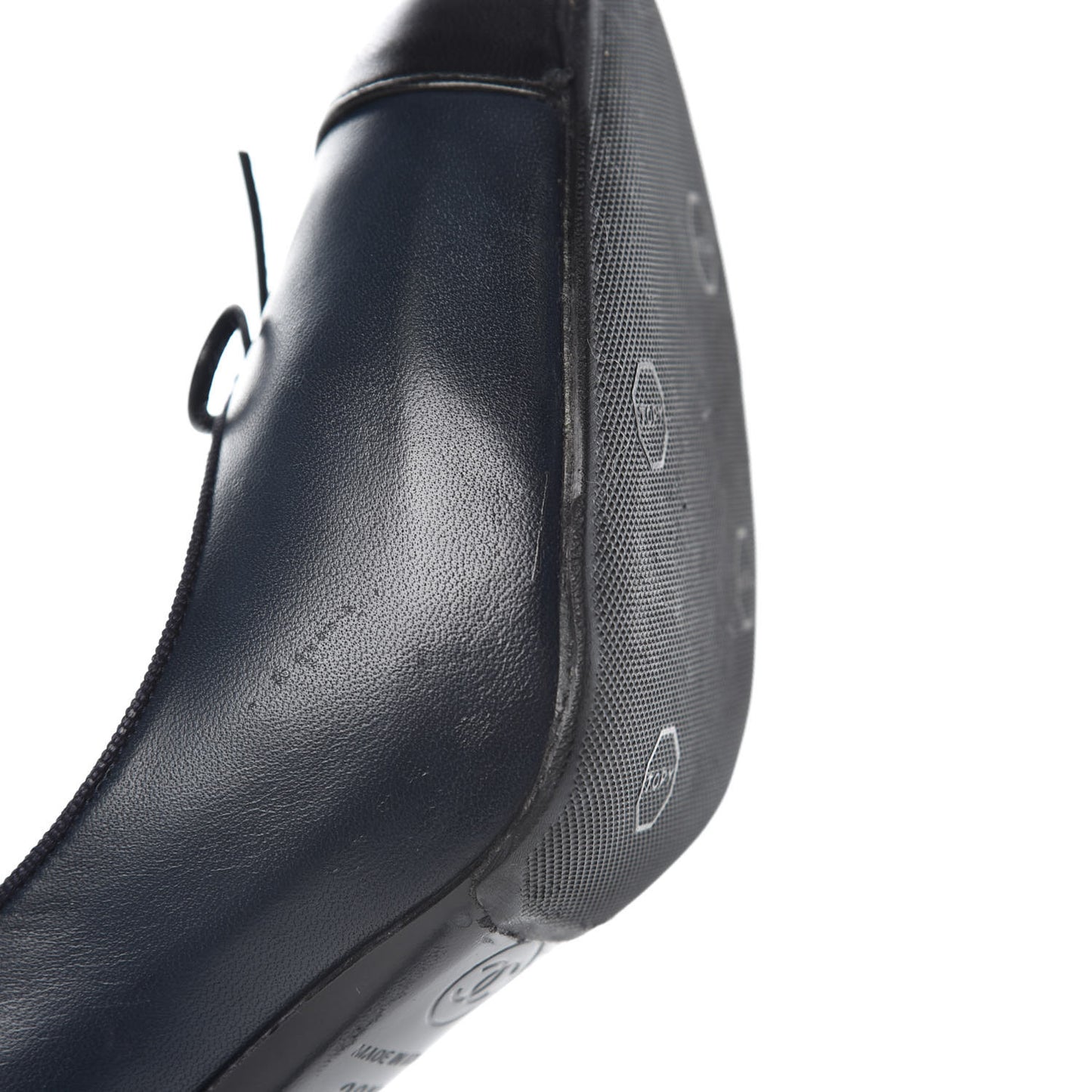Lambskin Cap Toe CC Pumps 38.5 Marine Fonce Black