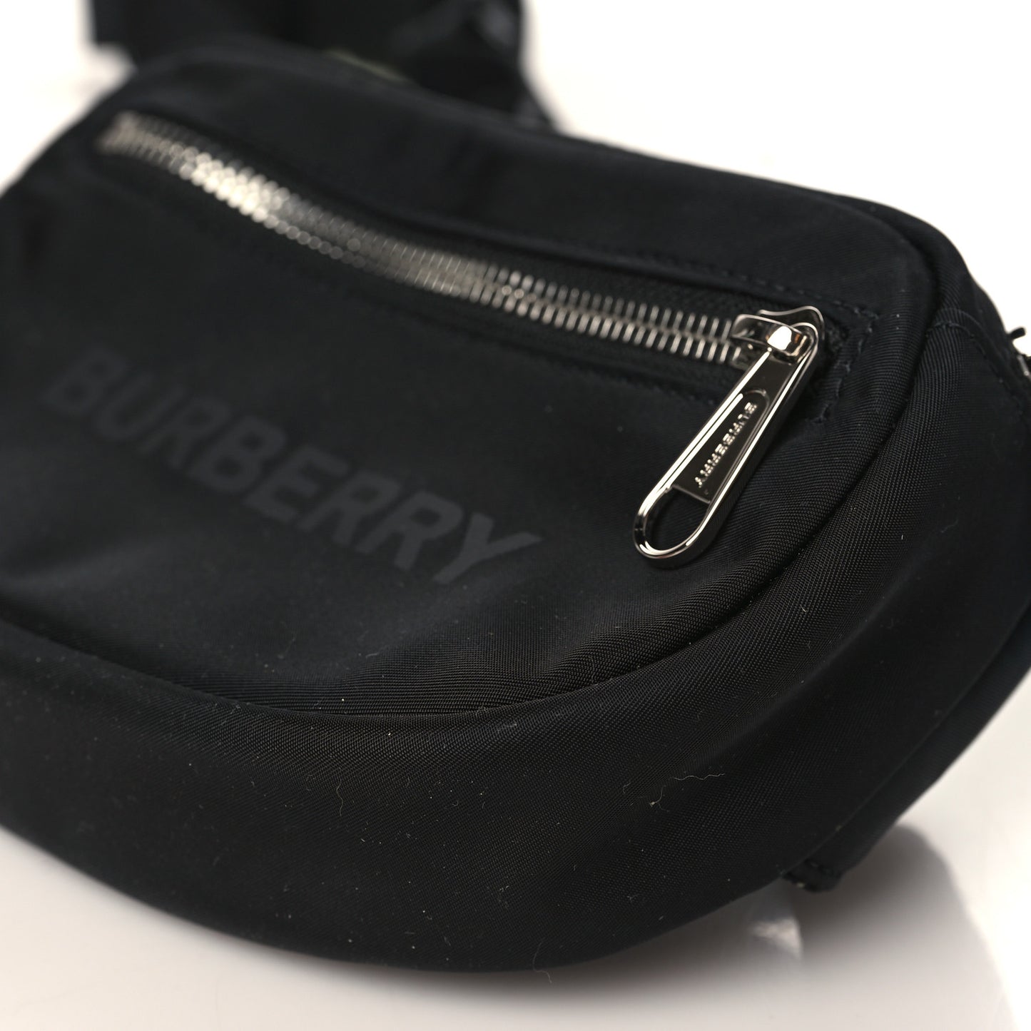 Econyl Logo Print Small Cannon Bum Bag Black